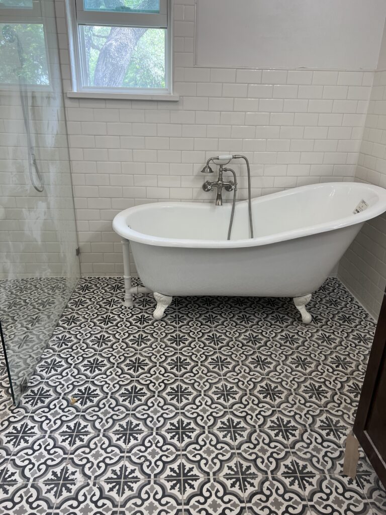 Bathroom Remodel -bath tub replacement and tile flooring