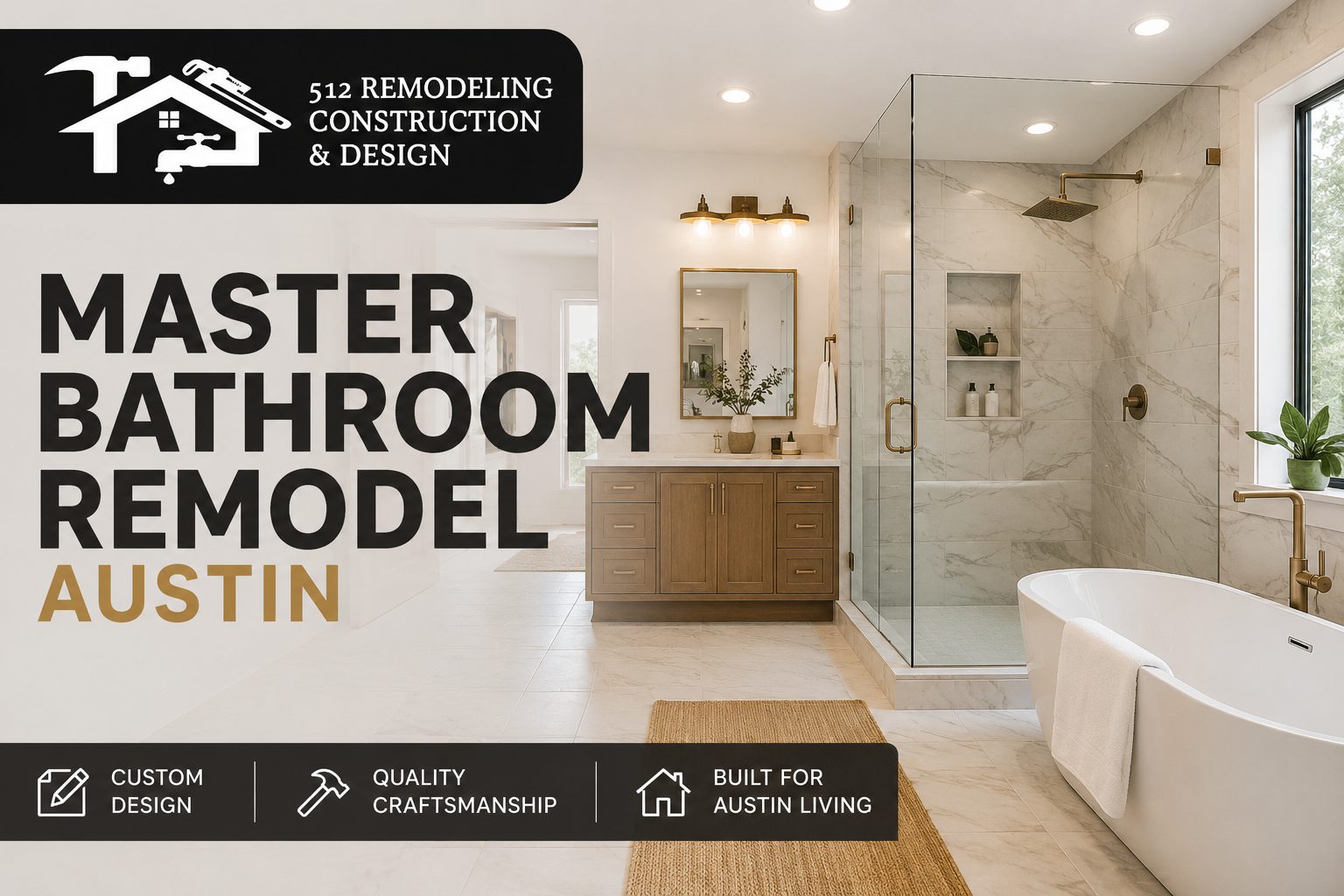 master bathroom remodel in Austin